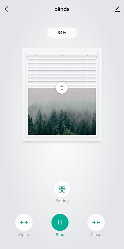 Smart blinds app control