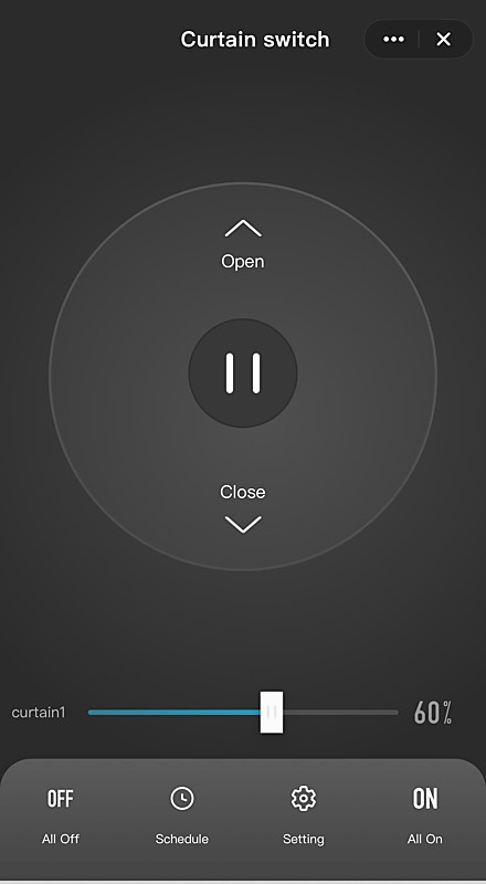 Smart curtain app controll