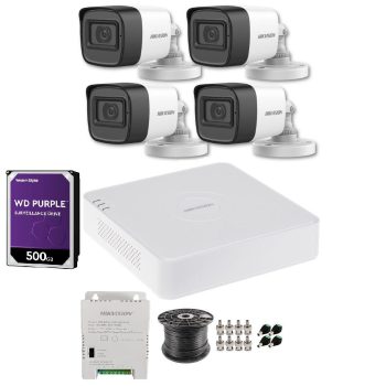 Hikvision 4 Channel 1080P Complete Kit - New Model - 500GB