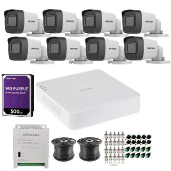 Hikvision 8 Channel 1080P Complete Kit - New Model - 500GB - 2 Roll