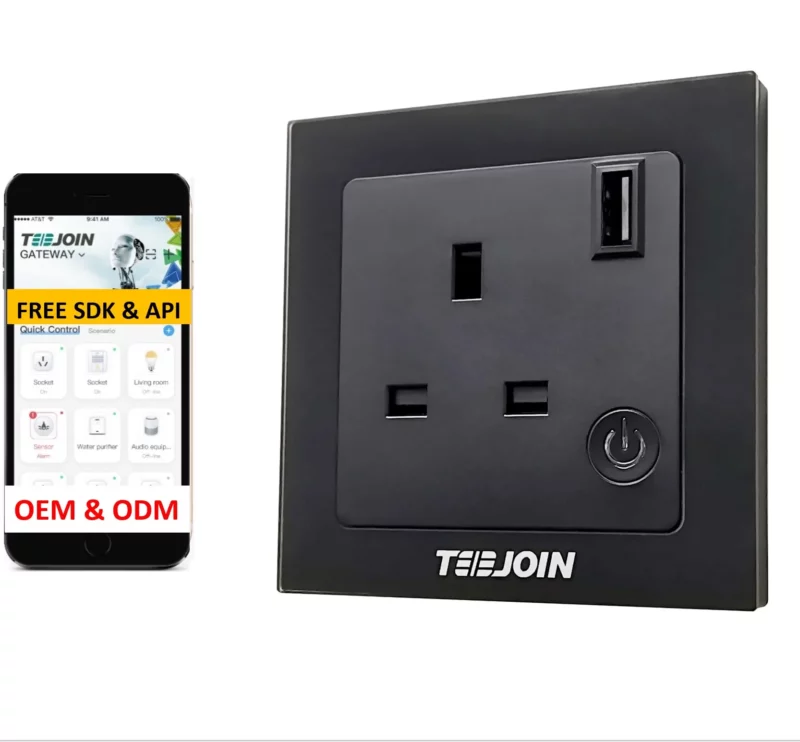 110-240v 15a toma corriente wifi google assistant timer remote control zigbee smart home in wall socket with usb ports - Image 2