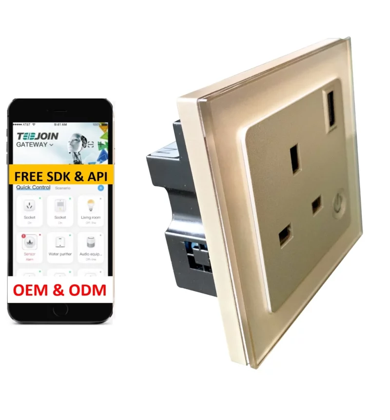 110-240v 15a toma corriente wifi google assistant timer remote control zigbee smart home in wall socket with usb ports - Image 3