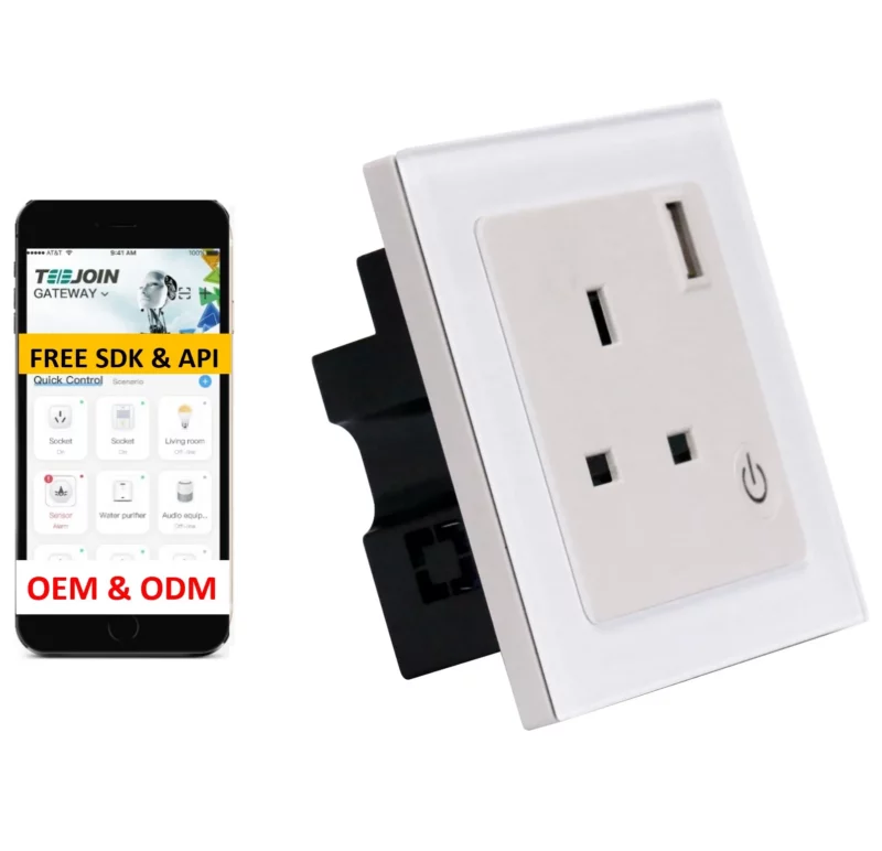110-240v 15a toma corriente wifi google assistant timer remote control zigbee smart home in wall socket with usb ports - Image 4