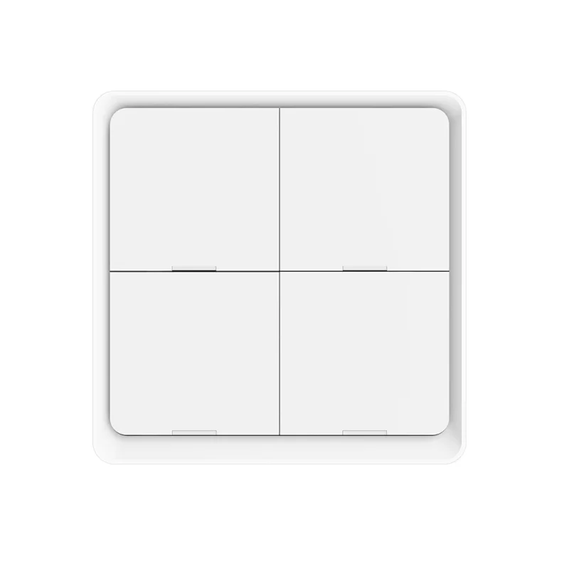 `12 Scene 4 Gang TuYa Smart Home ZigBee Scene Switch Wireless Wall Button Scene  With Stickers