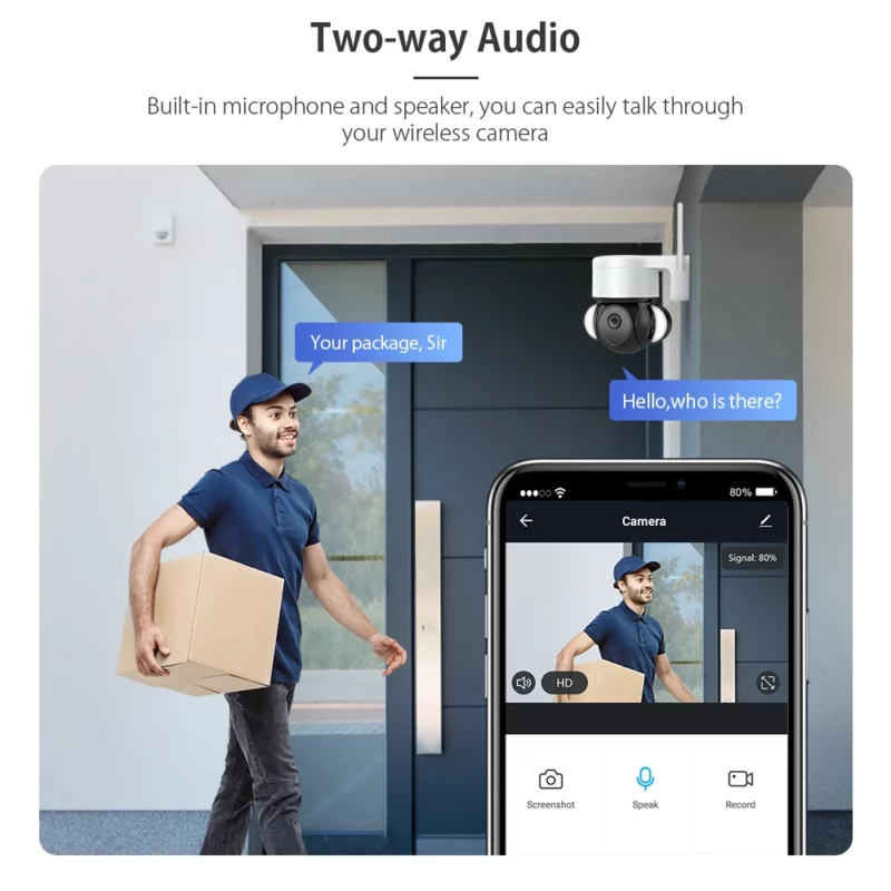 2.4GHZ wifi camera tuya smart camera 3MP 5MP PTZ ip camera outdoor use with IP66 waterproof - Image 6