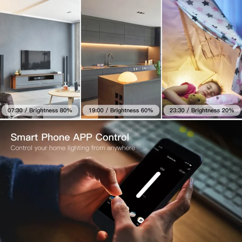 2022 new arrival wifi smart dimming switch US standard smart home dimmer switch support Alexa google home - Image 5