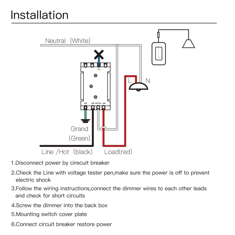 2022 new arrival wifi smart dimming switch US standard smart home dimmer switch support Alexa google home - Image 3