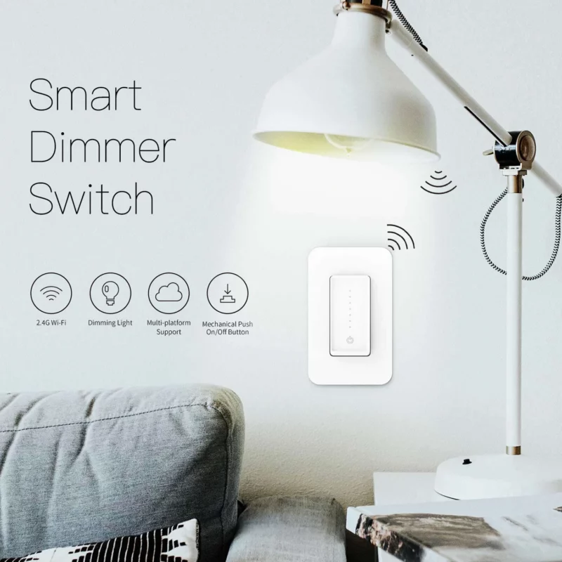 2022 new arrival wifi smart dimming switch US standard smart home dimmer switch support Alexa google home - Image 4