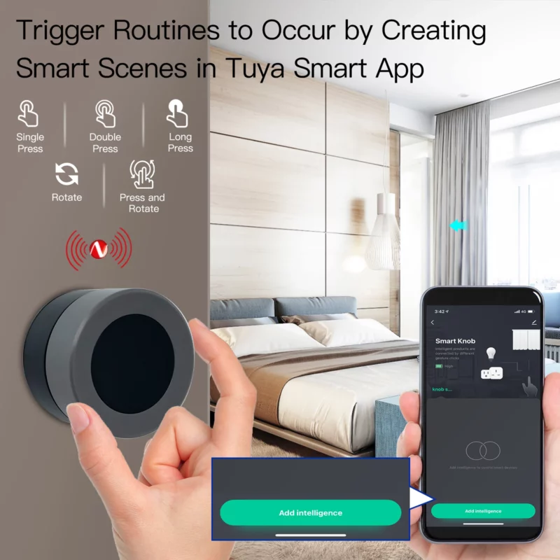 2022 new arrival wifi smart home automation zigbee light dimming switch scene button with Alexa voice control - Image 3