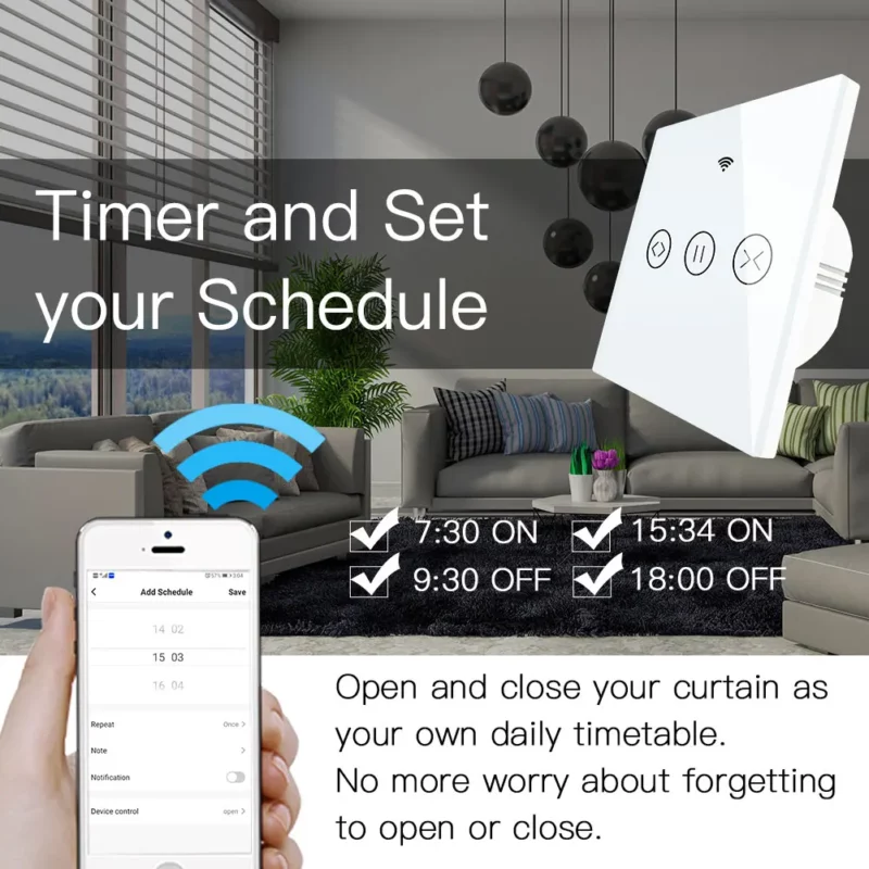 Wireless remote control curtain switch based on wifi network tuya smart life mobile APP - Image 4
