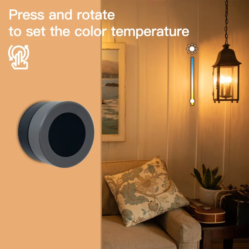 wireless zigbee Rotary dimmer switch button with tuya mobile APP to control the downlight spotlight - Image 2