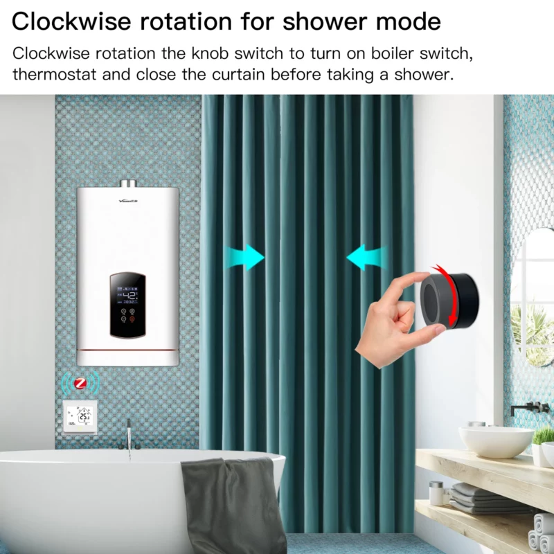 wireless zigbee Rotary dimmer switch button with tuya mobile APP to control the downlight spotlight - Image 3