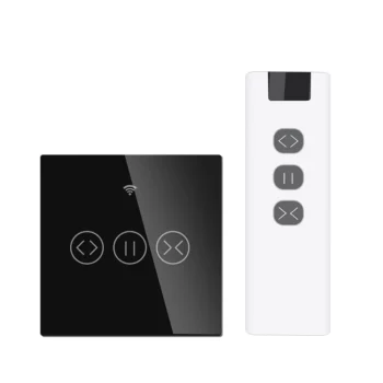 Wifi smart life smart curtain switch wireless touch switch for remote control the curtain open close via alexa voice