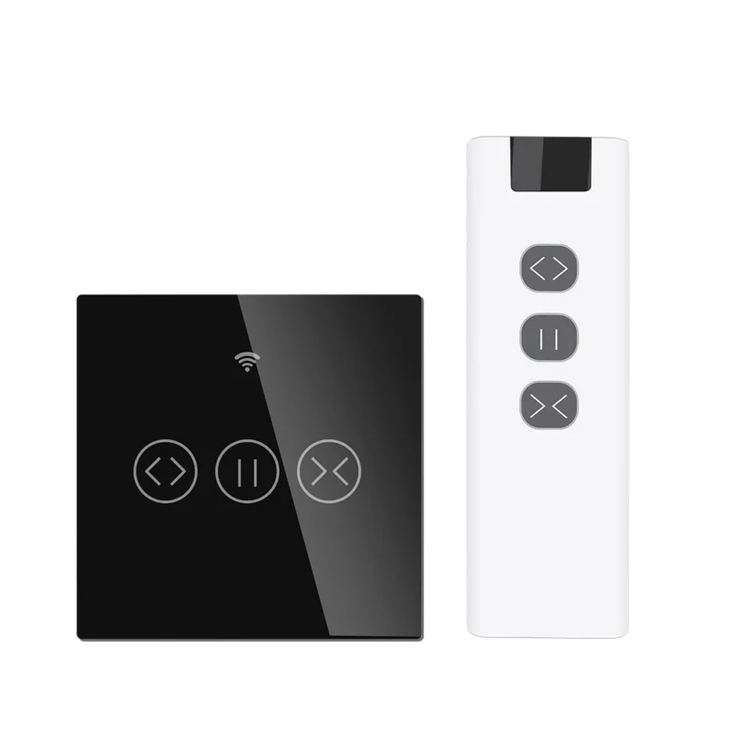 Wifi smart life smart curtain switch wireless touch switch for remote control the curtain open close via alexa voice
