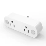 2 in 1 US standard separately control alexa google wall Timer function 16A wifi universal smart plug for for aircon
