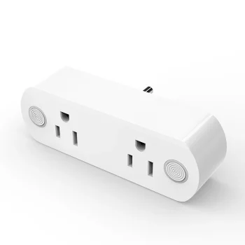 2 in 1 US standard separately control alexa google wall Timer function 16A wifi universal smart plug for for aircon