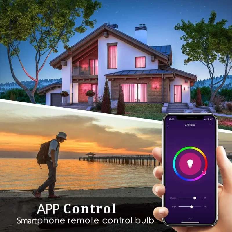 BR30 Smart Light Bulbs Work with Alexa/Google Home/Tuya wifi 9w bulb skd e27/b22 rgbw smart light bulb - Image 2