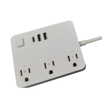 FCC slim portable white Voice control wifi smart plug ac outlet us power strip socket for india