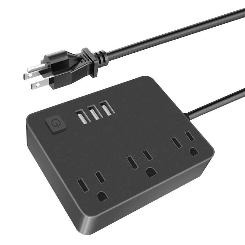 FCC slim portable white Voice control wifi smart plug ac outlet us power strip socket for india - Image 6