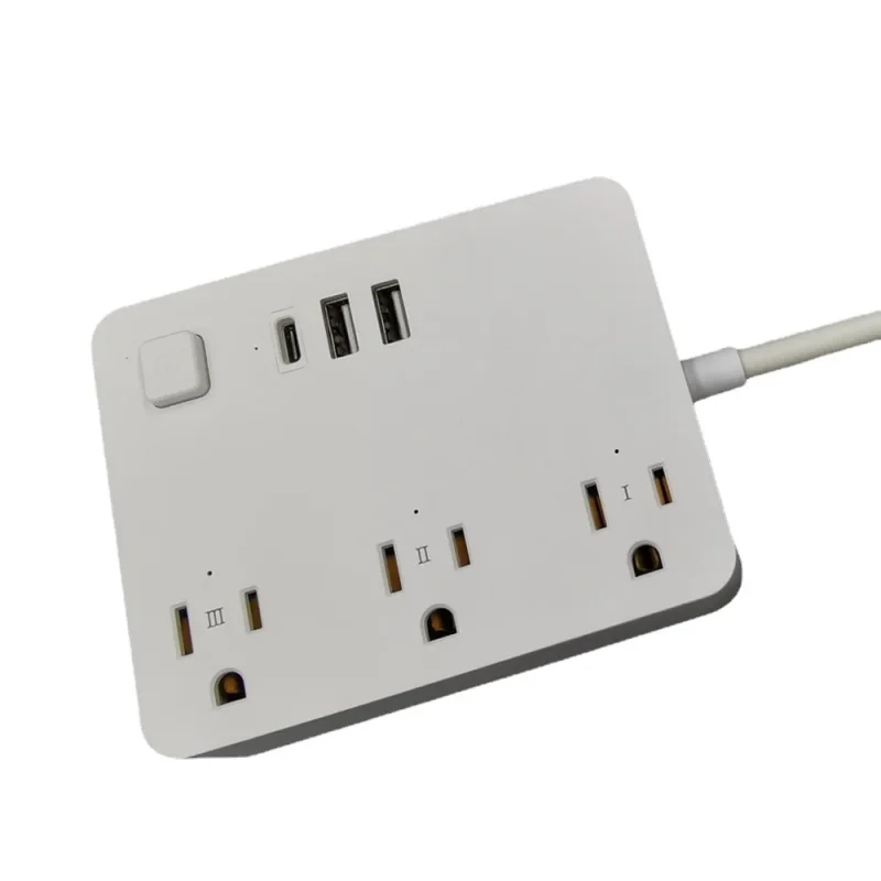 FCC slim portable white Voice control wifi smart plug ac outlet us power strip socket for india