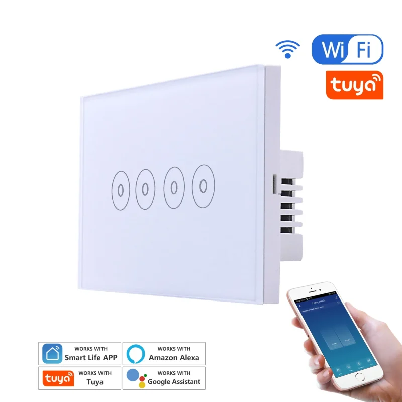 Fcc  US Standard Electric google alexa home light  Switch  tuya apagadores inteligentes interruptor wifi Smart wall Switches - Image 4