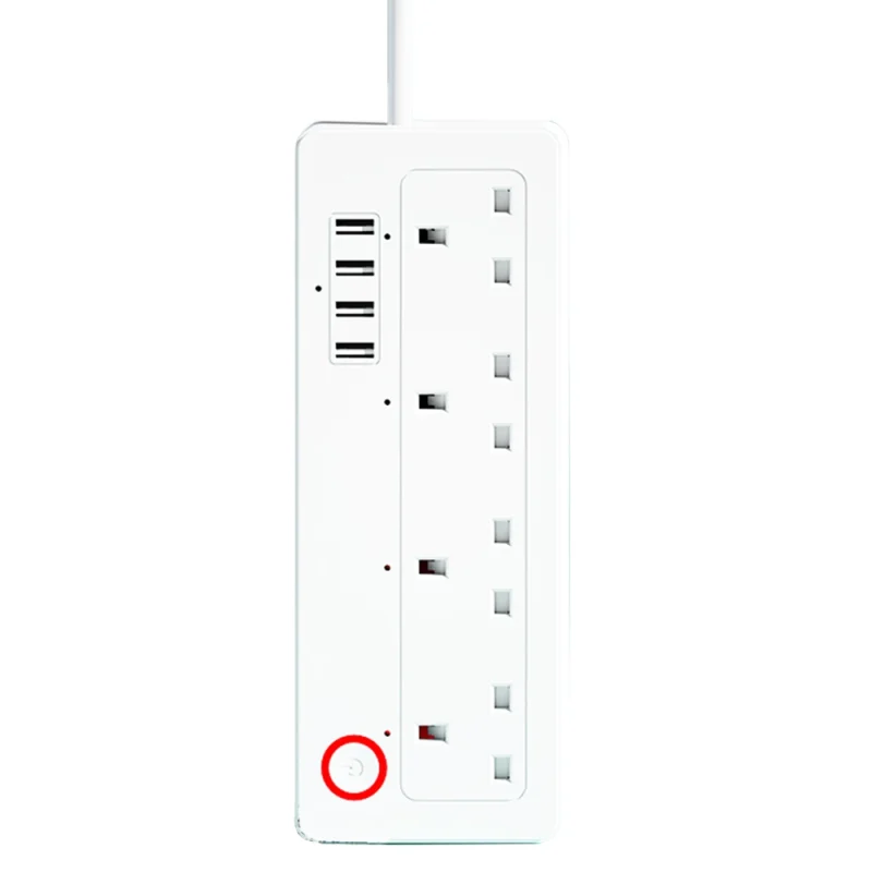 Power Strip Surge Protector With Pd 65W Multi Function Charger Adapter Extension Cable Socket Electric 4 Usb Power Strip