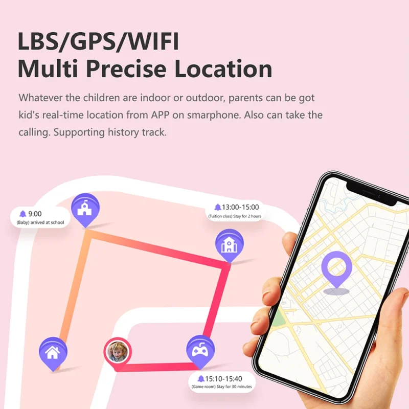 Smart Watch Kids GPS 4G Wifi Location IP67 Waterproof Video Call Security Fence SOS Smartwatch for Kids Electronic - Image 4