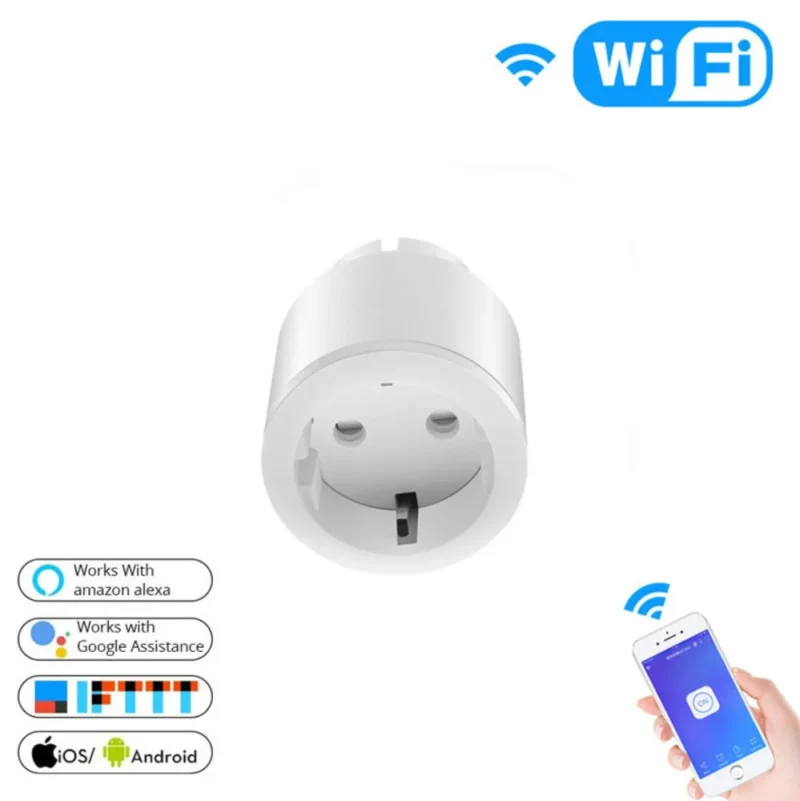 TEEJOIN Alexa Home Automation16A 250V AC Timer Wireless EU European Smart Wifi Plug Socket - Image 2