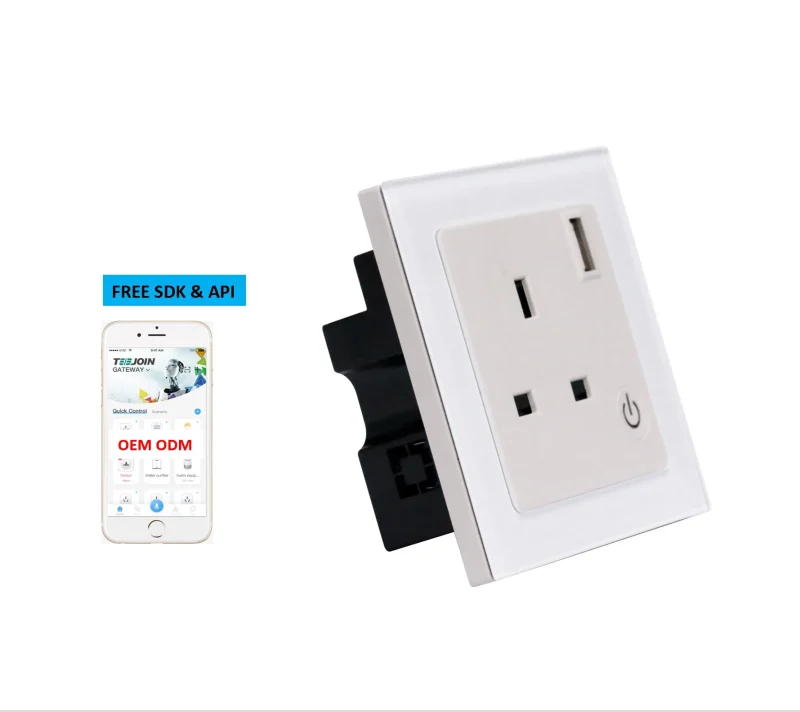 TEEJOIN Electrical Smart Home Tuya Google Assistant  UK Wall Power Outlet Wifi Switches Socket Plug tomacorriente inteligente - Image 2