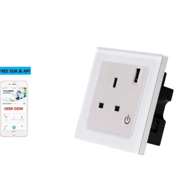 TEEJOIN Electrical Smart Home Tuya Google Assistant  UK Wall Power Outlet Wifi Switches Socket Plug tomacorriente inteligente