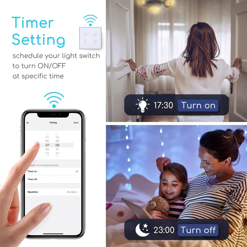 wall switches Alexa & Google Echo Home Dot 2021 Smart life Switch control Wifi/Zigbee/Tuya - Image 6
