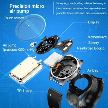 1.3 Inch Hd Color Screen Android Smart Watch With Spo2 and Temp, Sos Smart Watches With Ecg Function for Newest Smart Watch 2025