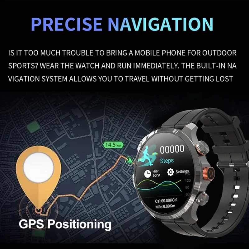 1.75Inch Amoled Screen Weather Forecast Blood Pressure Smartwatch Blood Oxygen Function High Quality Adult Gps Smart Watch - Image 4