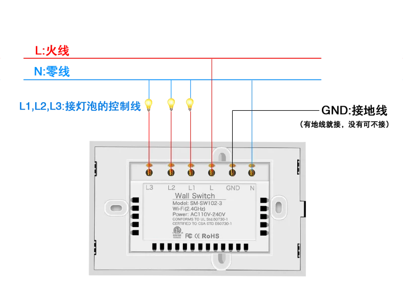 Standard Wireless Tuya Zigbee Smart Switch with Smart Life APP Remote Control - Image 3