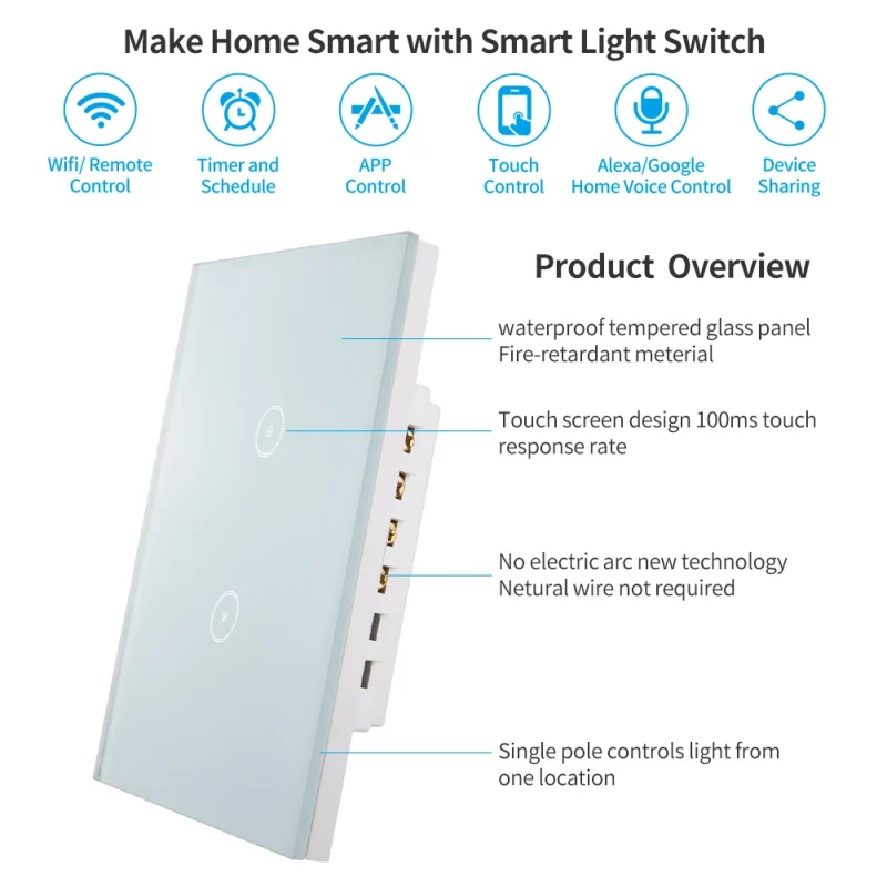 Standard Wireless Tuya Zigbee Smart Switch with Smart Life APP Remote Control - Image 5