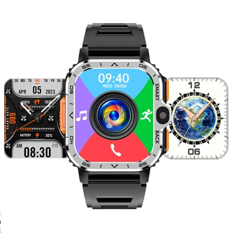 4G GPS Tracker 2023 Newest 2.02 Inch Full Touch Screen Smartwatch Reloj Inteligente Wireless Charging Smart Watch for Kids