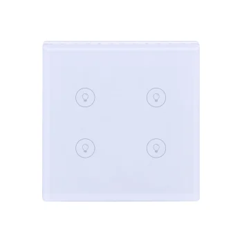 4Gang Tuya Smart Life Smart Light Switch Smart Glass Switch Light Zigbee Smart Touch Switches 220V Wall Switches For Smart Hotel