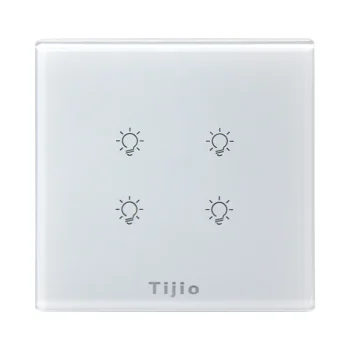 4Gang Tuya Smart Life Smart Light Switch Smart Glass Switch Light Zigbee Smart Touch Switches 220V Wall Switches For Smart Hotel