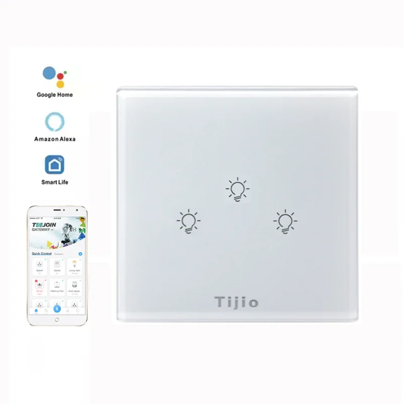 Alexa Google Home Switch Smart Life 220V 3Gang Tuya Smart Life Smart Switch Homekit Glass Smart Switch For Smart Home Automation - Image 5