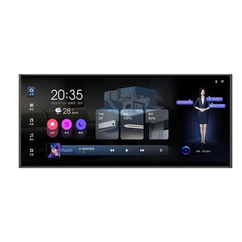 Android Touchscreen Speaker Tuya Control Screen & Zigbee Gateway Control Panel Tuya Wifi Smart Home Control Panel For Home Villa