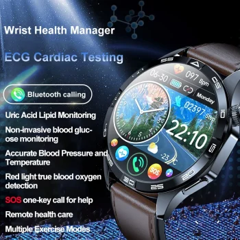 Custom Smartwatch Android Health Watch: Ces Sleep, Ecg, Bp, Temp 1.43" Amoled Blood Sugar Smart Watch Fd05 Health Monitor Watch