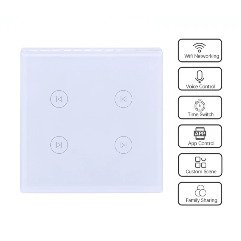 Eu Standard Tuya Zigbee Switch Glass With Wireless Remote Switch Curtain Smart Switch Zigbee Tuya Smart Home Touch Price - Image 2