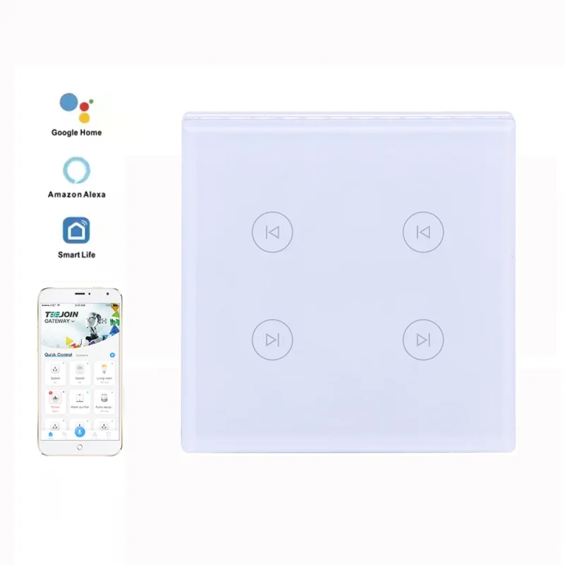 Eu Standard Tuya Zigbee Switch Glass With Wireless Remote Switch Curtain Smart Switch Zigbee Tuya Smart Home Touch Price - Image 3