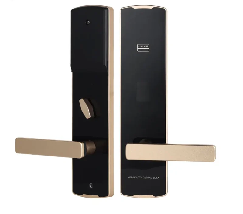 High Quality Intelligent Electric Handle Digital Door Hotel Security Door Locks with Management Software System for Hotel