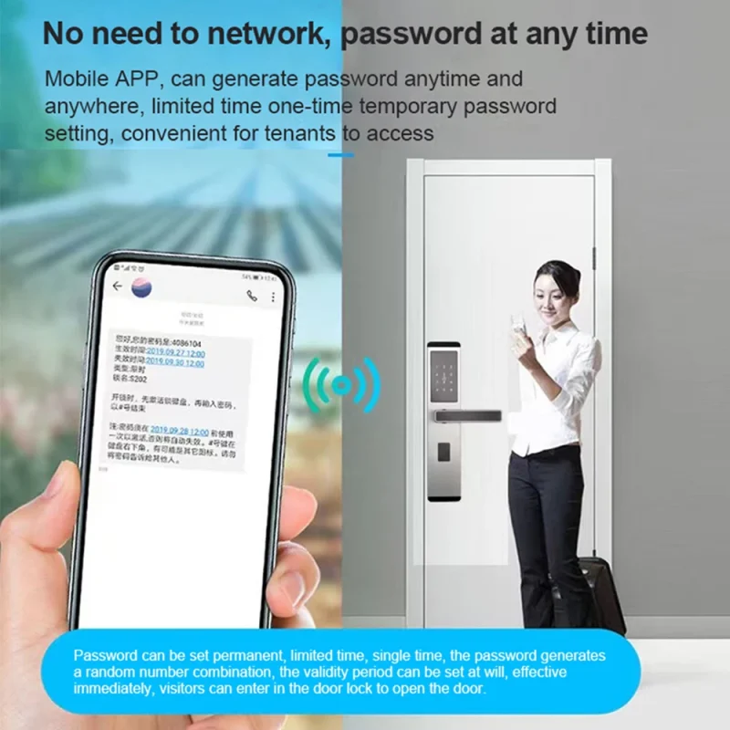 Home with Wifi Remote Unlock Smart Lock Tuya Lock - Image 5