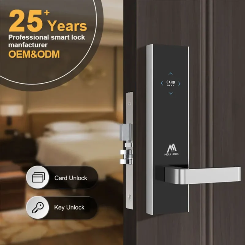 Hot Sale Smart Electric Lock for Hotel Rfid Waterproof Key Card Access Operated Door Locks for Hotels - Image 2