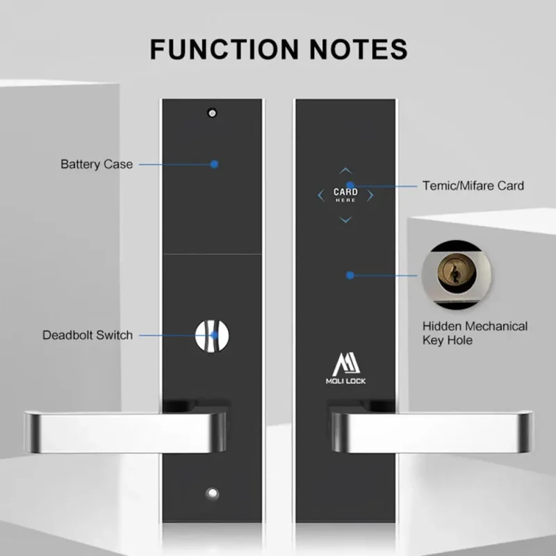 Hot Sale Smart Electric Lock for Hotel Rfid Waterproof Key Card Access Operated Door Locks for Hotels - Image 3