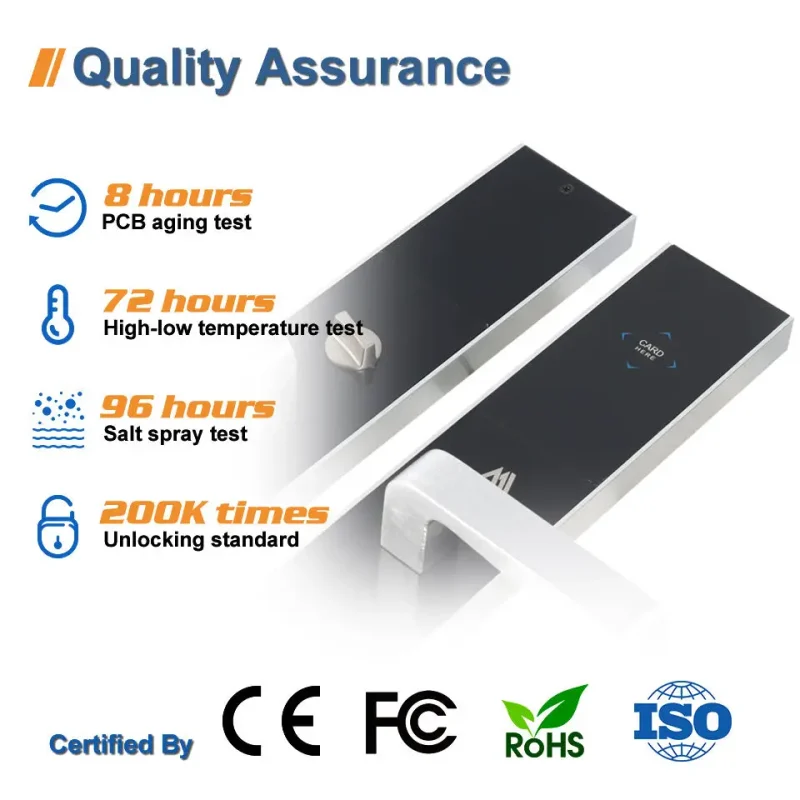 Hot Sale Smart Electric Lock for Hotel Rfid Waterproof Key Card Access Operated Door Locks for Hotels - Image 5