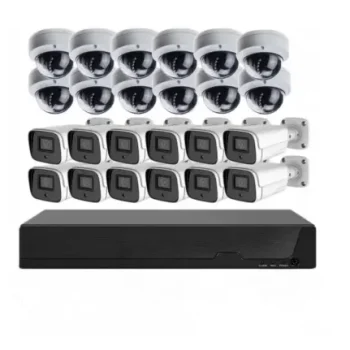 Hot Selling Security Poe NVR Kits 16pcs H.265 5MP Metal Dome IP Cameras POE Network CCTV Security Camera 16CH 5MP POE NVR Kit