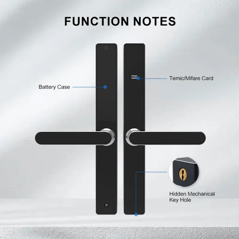 Hotel Door Handle Locks Swipe Key Card Electronic Lock System Card Hotel High Security Card Free Hotel Lock System - Image 3
